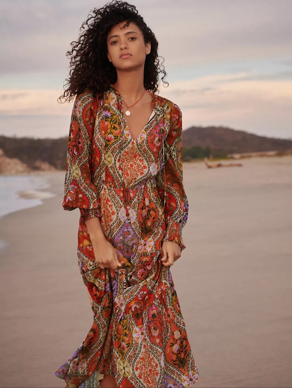 Farm Rio Anthropologie Mosaic Maxi Dress Size Medium